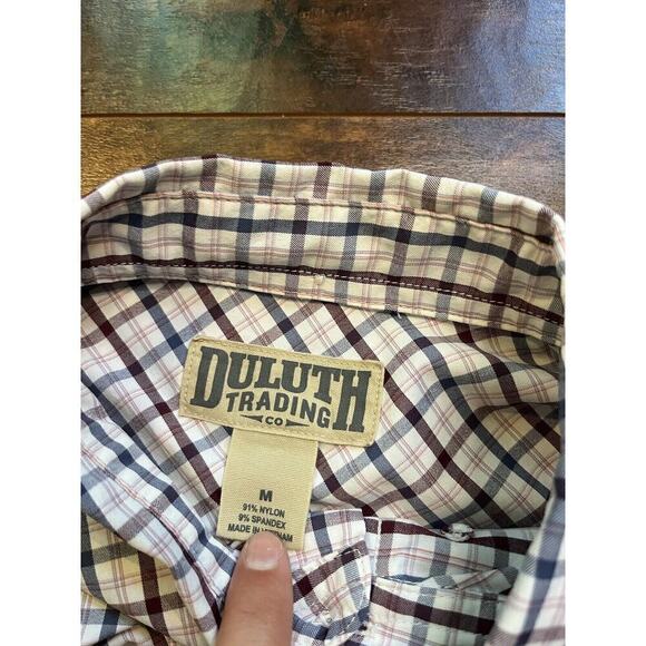 Duluth Trading Mens Casual Stretch Button Down Long Sleeve Size M - Picture 2 of 5